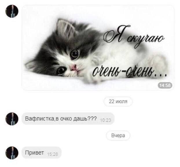 22 июля Вафлистка,в очко дашь??? Вчера Привет
