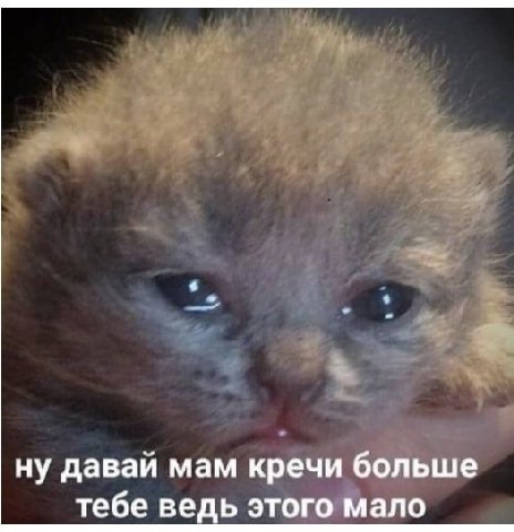 ну давай мам кречи больше тебе ведь этого мало