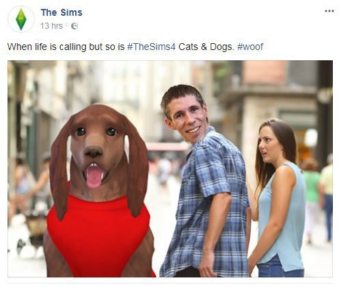 The Sims 13 у When life is calling but so is #TheSims4 Cats Dogs. #woof 7.