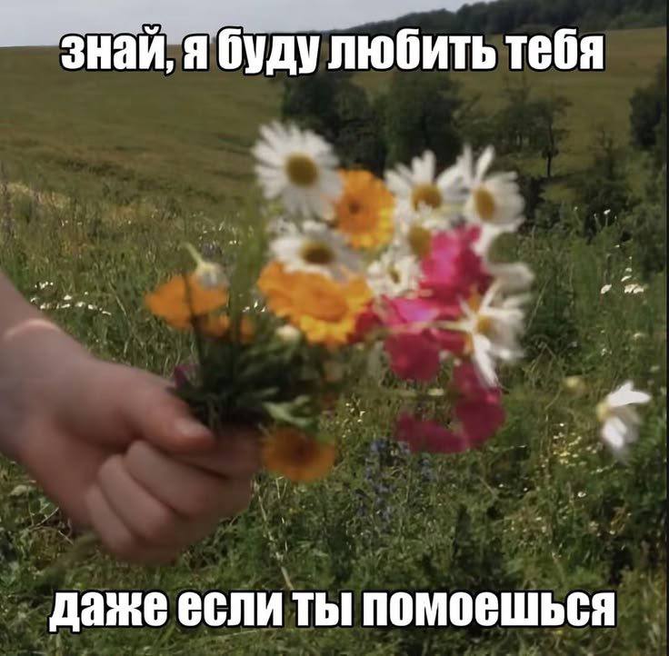 знай, я буду любить тебя даже если ты помоешься