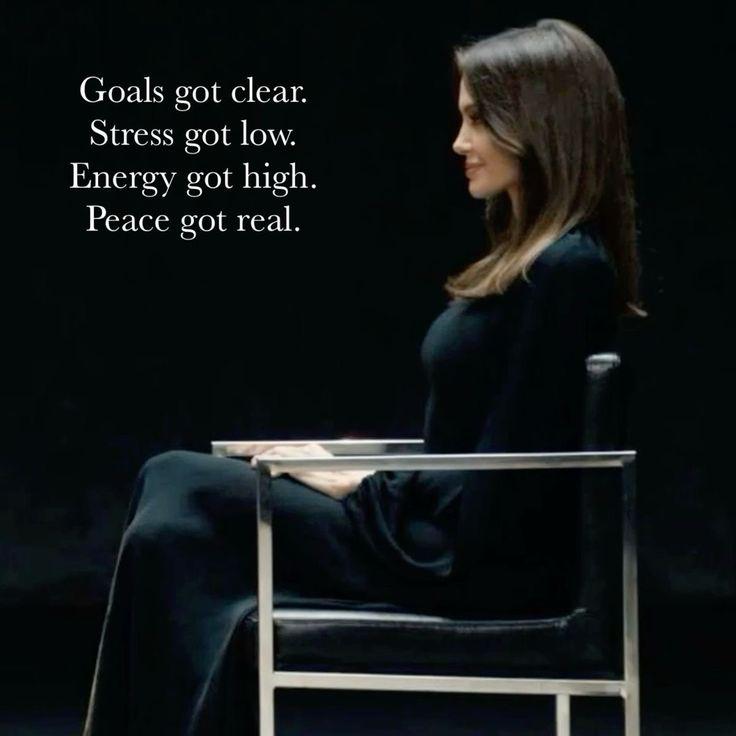 Goals got clear. Stress got low. Energy got high. Peace got real.