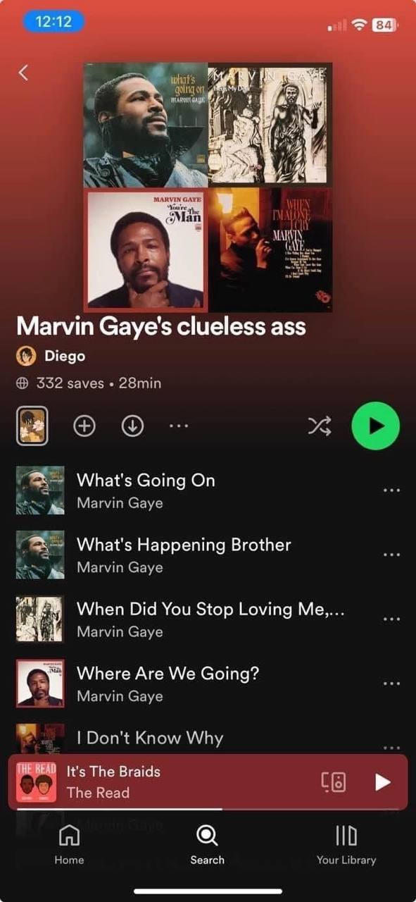 12:12 Май Marvin Gaye's clueless ass Diego 252 saves «28min What's Going Marvin Gaye What's Happening Brother Marvin Gaye When Did You Stop Loving Gaye Where Are We Going? Marvin Gaye Don't Know Why T