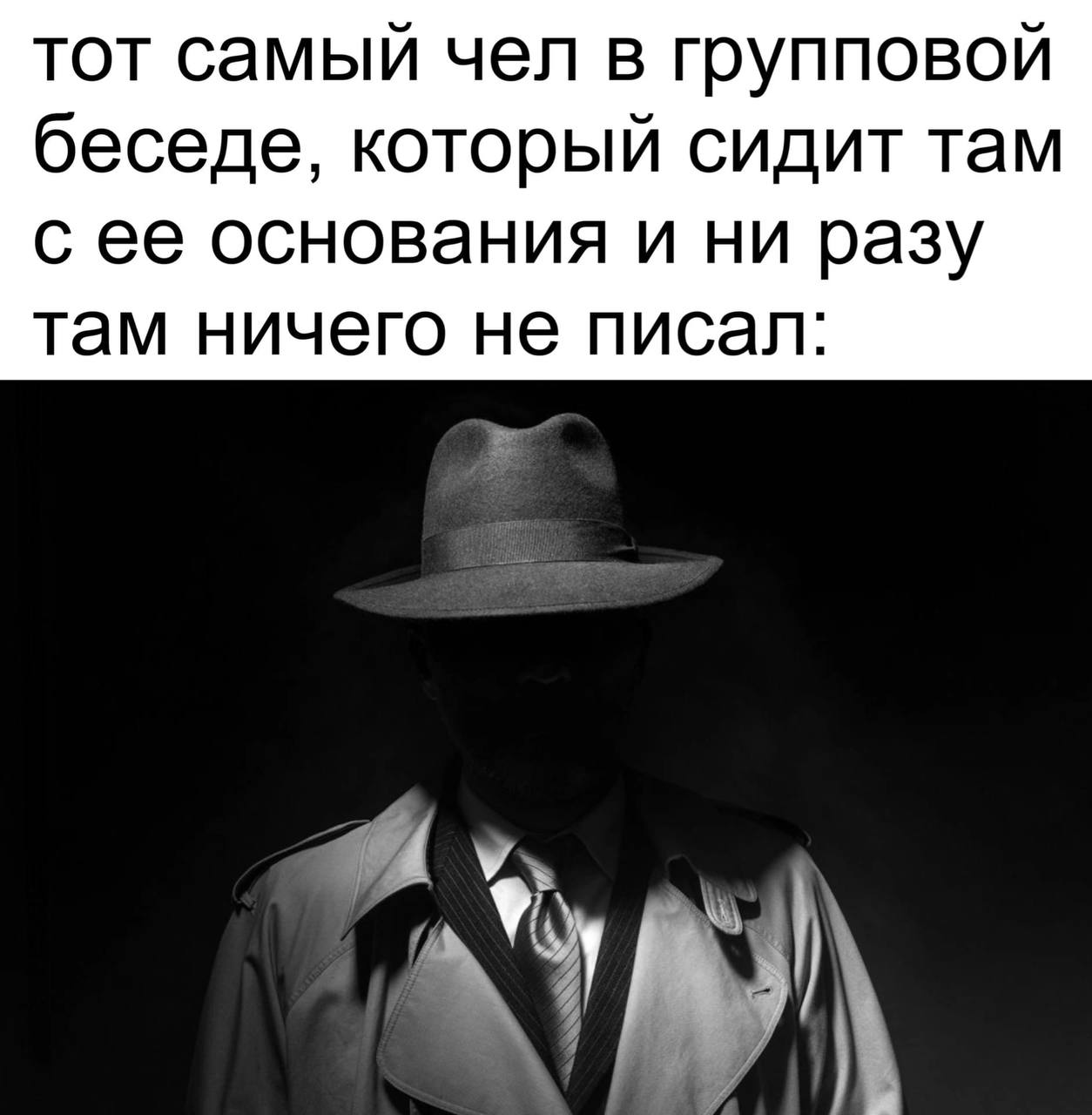 тот самый чел в групповой беседе, который сидит там с ее основания и ни разу там ничего не писал: