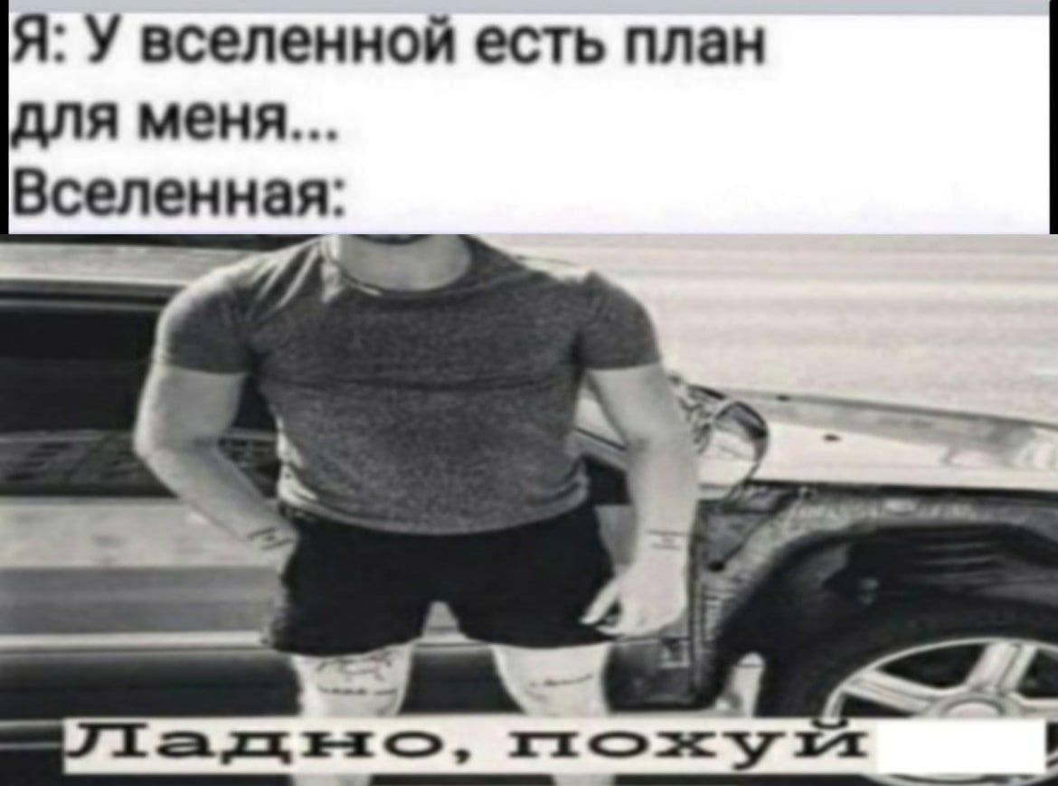Я: У вселенной есть план для меня Вселенная it