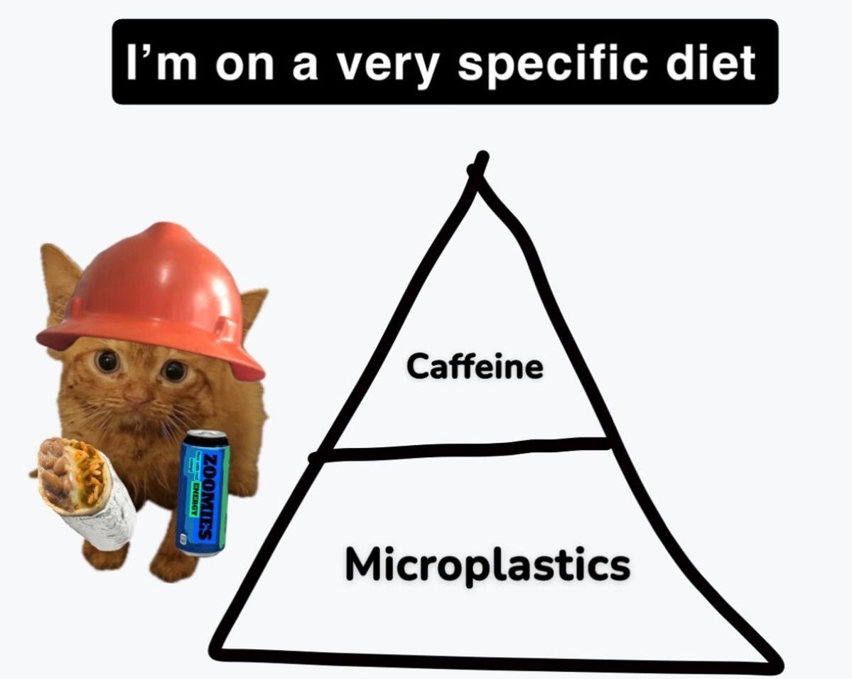 on a very specific diet Microplastics