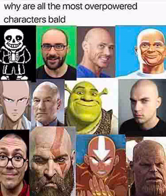 why are а the most overpowered characters bald 7 a
