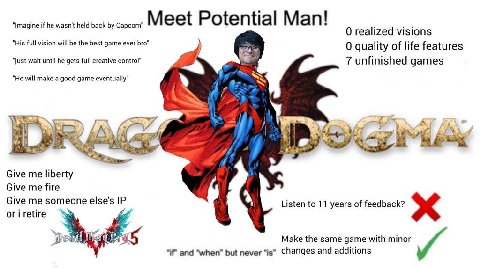 Imagine if he wasn't held back Capcom eet Potential a 0 realized visions His full vision will be the best game ever bro 0 quality of life features ‘just wait until he gets full creative control 7 unfi