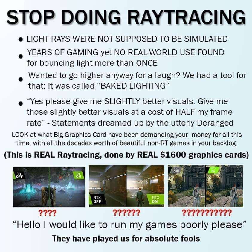 LIGHT RAYS WERE МОТ SUPPOSED TO BE SIMULATED YEARS OF GAMING yet NO REALWORLD USE FOUND for bouncing light more than ONCE Wanted to higher anyway for a laugh? We had а tool for that: It was called “BA