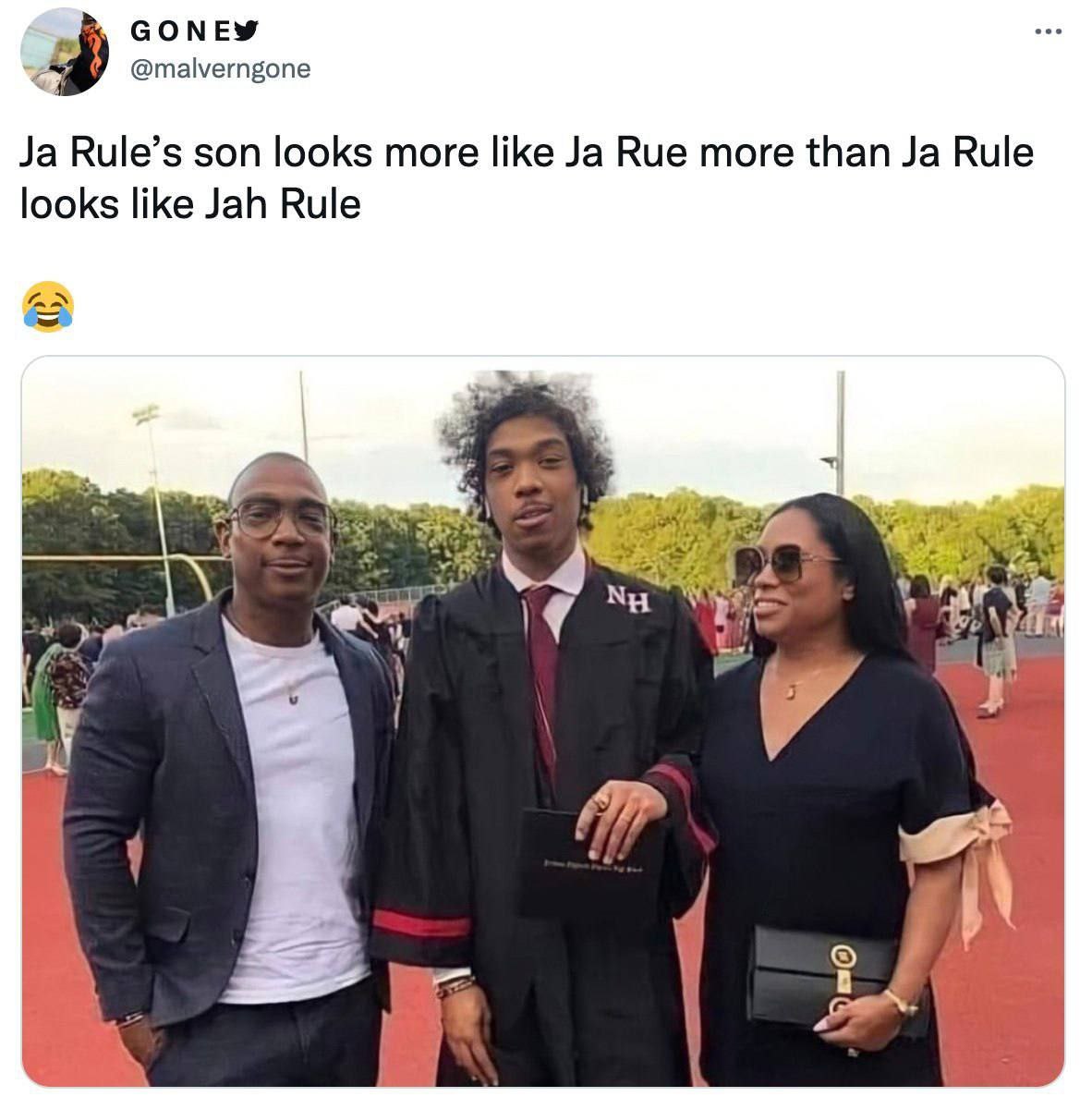 СОМЕМ 9 @malverngone Rule’s son looks more like Rue more than Rule looks like Jah Rule А