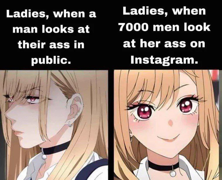 Ladies, мпеп а Ladies, when man looks at 7000 men look their ass in at her ass on public. Instagram. 4