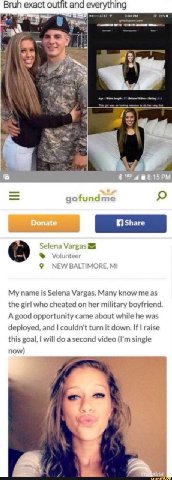 rything Brun exact and 2 04 К. a My name is Selena Vargas. Many know me as the girl who cheated on her military boyfriend. A good opportunity came about while he was deployed, and couldn't turn it dow