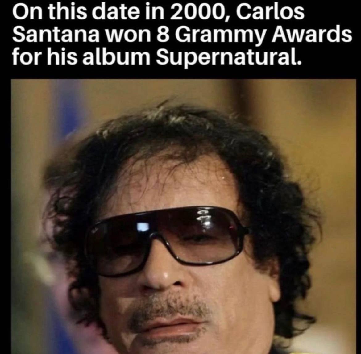On this date 2000, Carlos Santana won 8 Grammy Awards for his album Supernatural. у