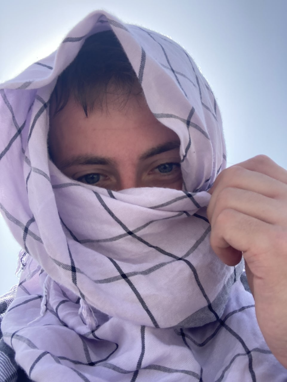 Got into my hotel, heading to embassy. Covered myself in a burka so they couldn’t tell I was a white guy. Embassy closed so I walked almost an hour to the airport. I took off the Burka halfway and am