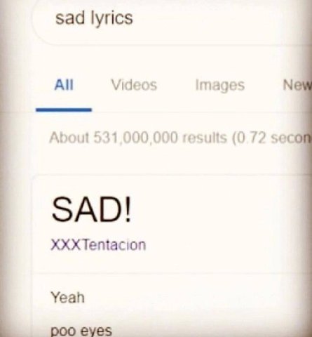 sad lyrics All Videos images About 531,000,000 results (0 72 SAD! XXXTentacion Yeah