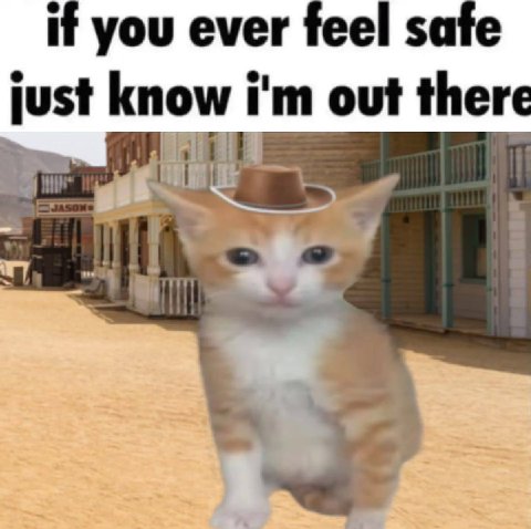 you ever feel sate just know out there