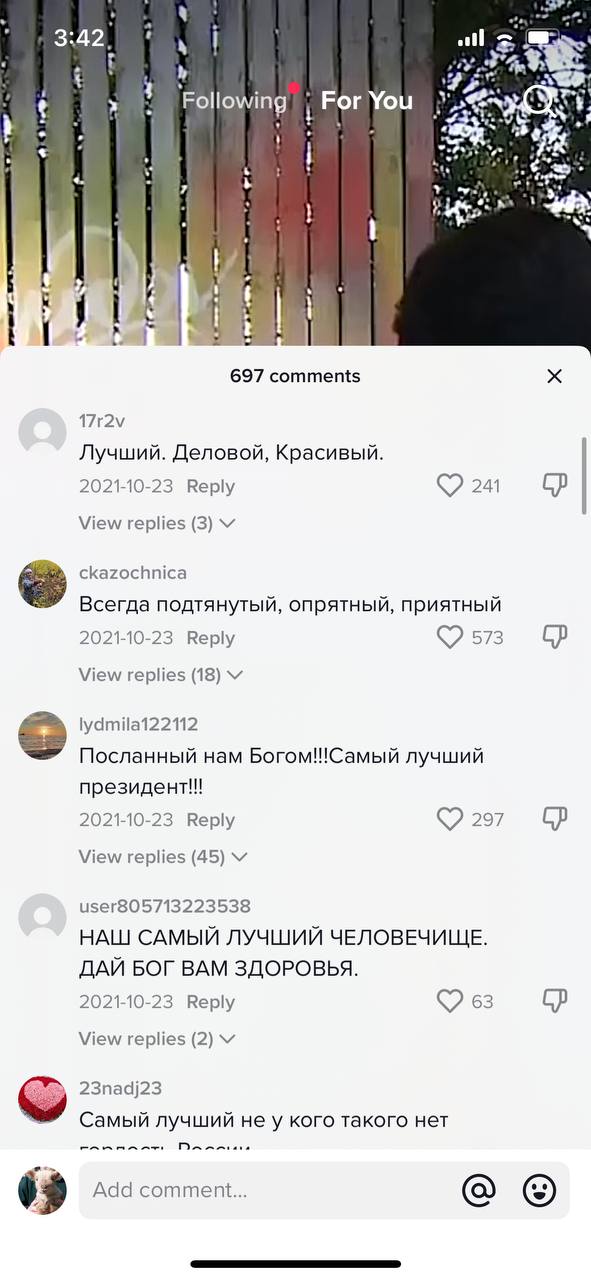 For You Following 13 a it 697 comments Лучший. Деловой, Красивый. 2021-10-23 Веру 241 View replies (3) ckazochnica Всегда подтянутый, опрятный, приятный 2021-10-23 Веру 573 View replies (18) lydmila12
