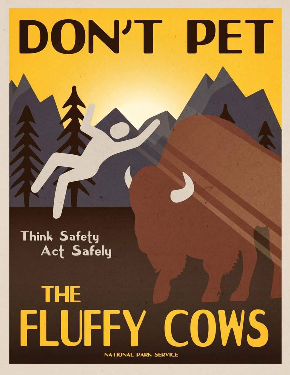 DON’T PET “a 2 FLUFFY COWS NATIONAL PARK SERVICE