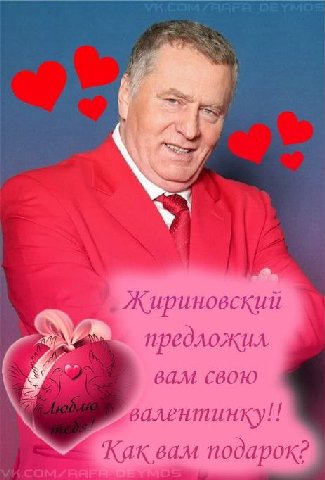 Жириновский предложил вам свою валентинку!! подарок?
