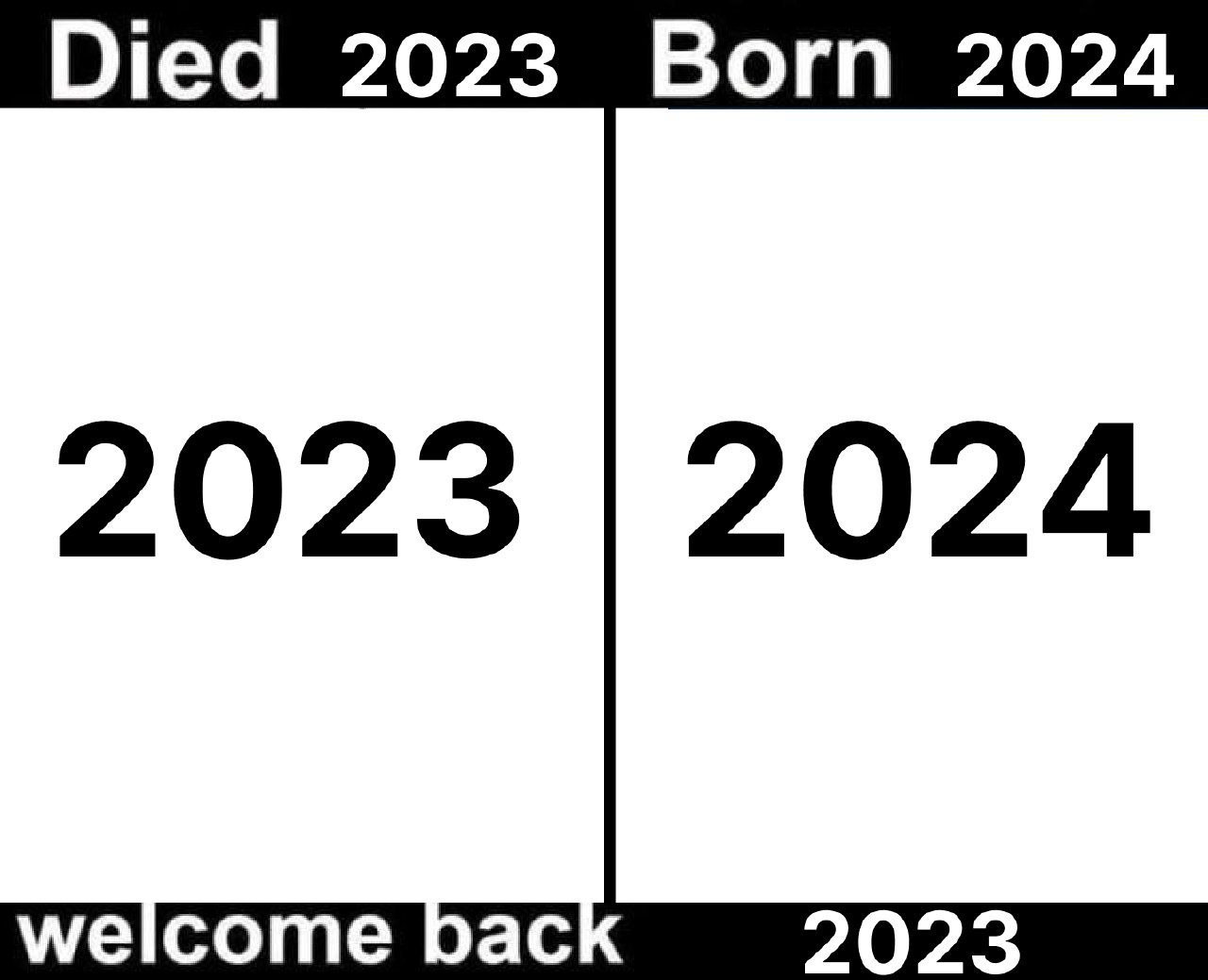 Died 2023 Born 2024 2023 2024 welcome bac 2023