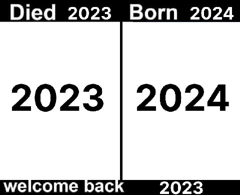 Died 2023 Born 2024 2023 2024 welcome bac 2023