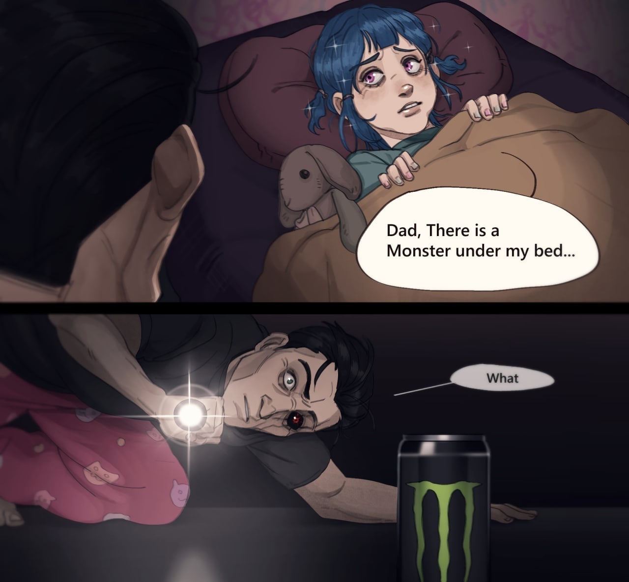 Dad, There is а Monster under my bed