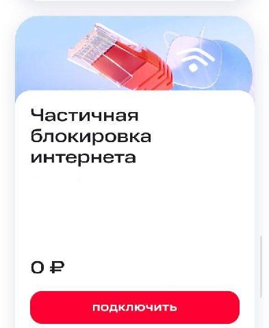Частичная блокировка интернета