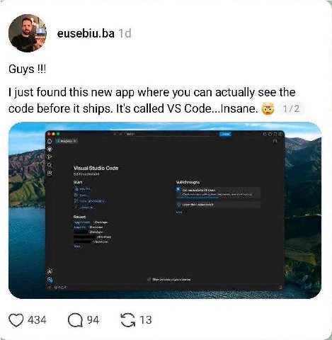eusebiu.ba Guys just found this new app where you can actually see the code before it ships. It's called Code...Insane. 1/2
