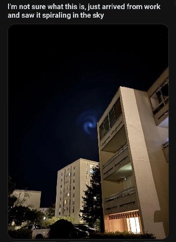 not sure what this is, just arrived from work and saw it spiraling in the sky 1 А