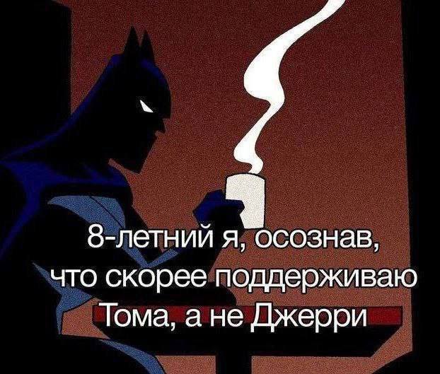 8-летний я, осознав, что скорее поддерживаю Тома, ане Джерри