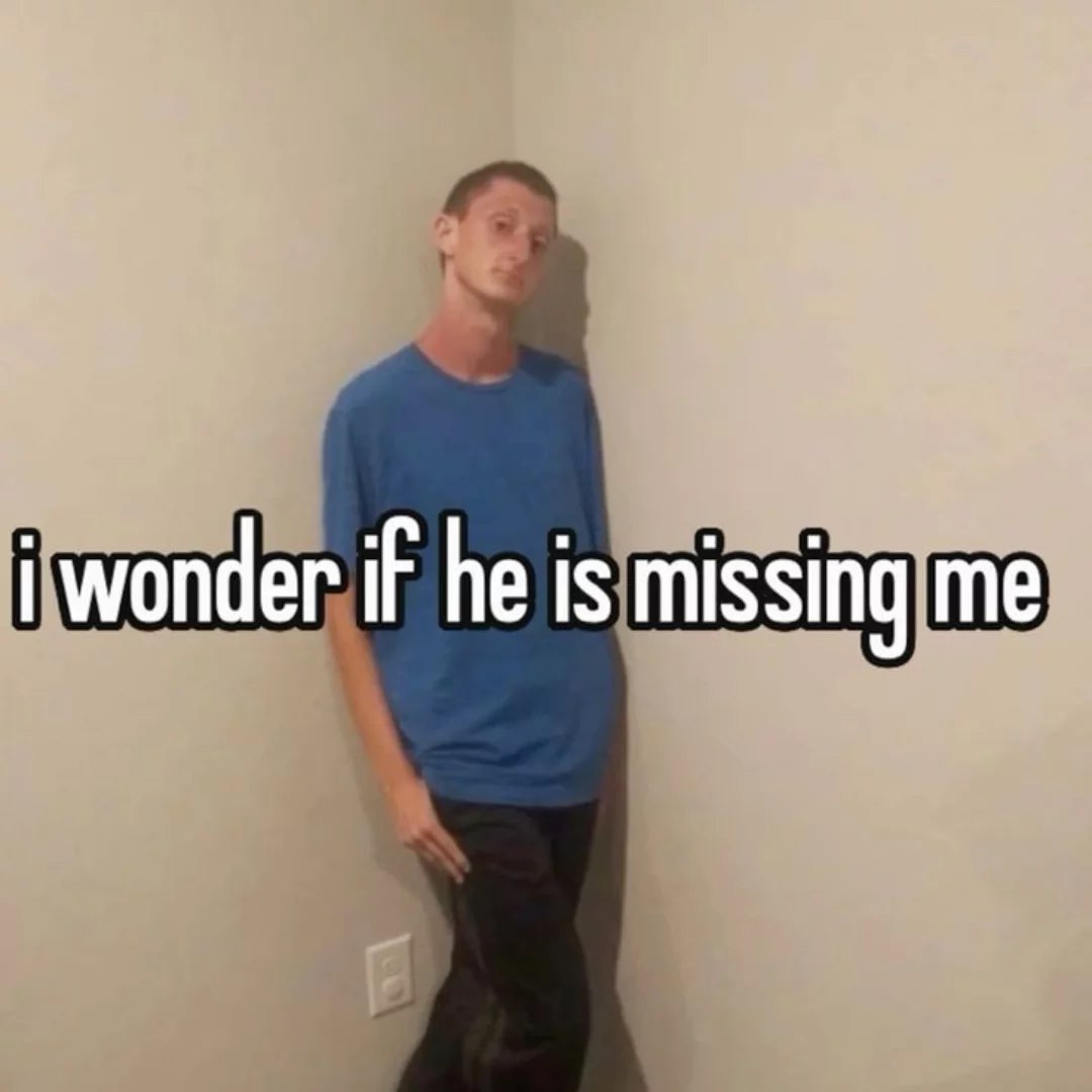 i wonder if he is missing me