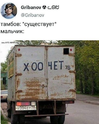 Gribanov @Gribanov тамбов: *существует* мальчик:
