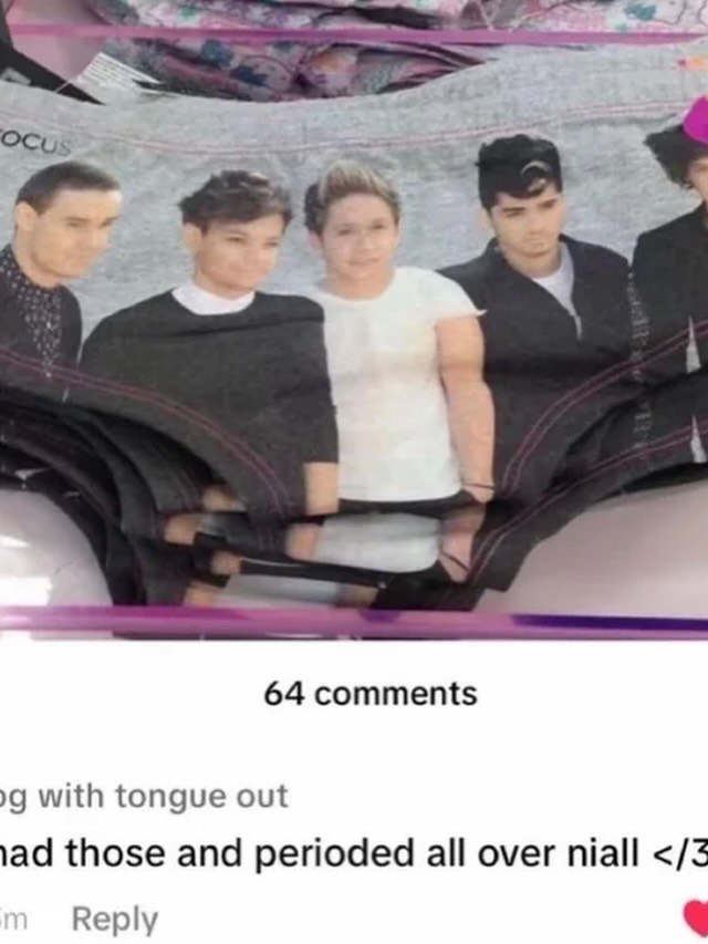 64 comments with tongue out those and perioded all over niall </2 Reply