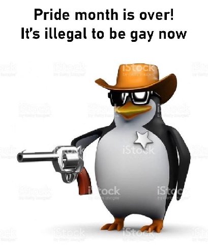 Pride month is over! It's illegal to be gay now