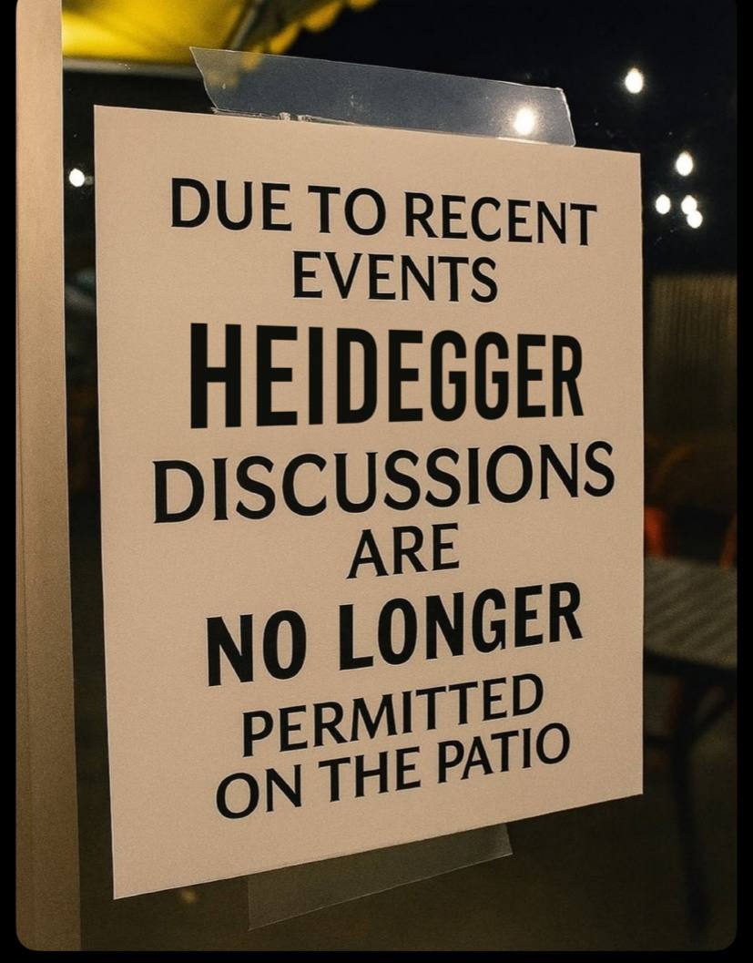 ОЧЕТО В EVENTS HEIDEGGER PERMITTED ON THE pATIO