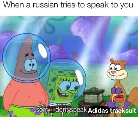 When a russian tries to speak to you 4 peak Adidas tracksuit