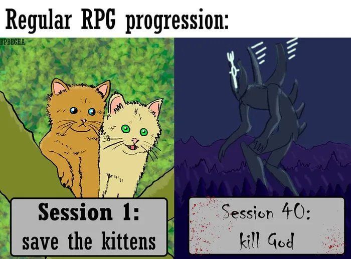 Regular RPG progression: