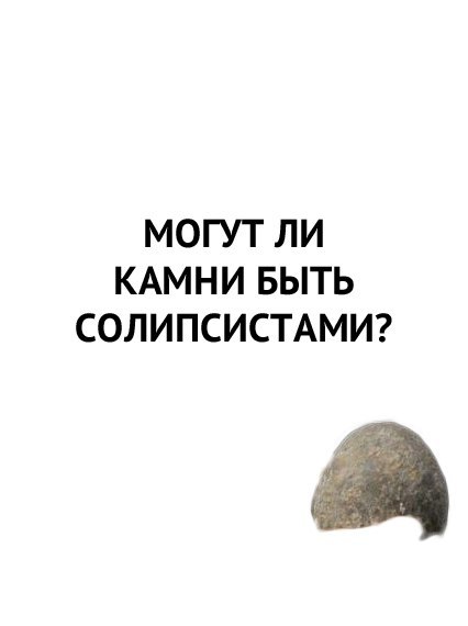МОГУТ ЛИ КАМНИ БЫТЬ СОЛИПСИСТАМИ?