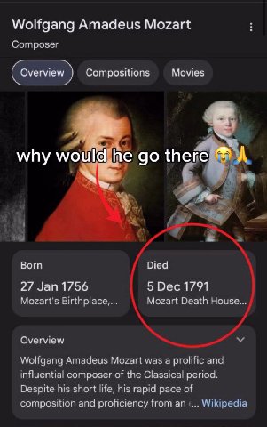 Wolfgang Amadeus Mozart Composer Overview Compositions Movies of 4 why Вогп Died 27 Jan 1756 5 Dec 1791 Mozart's Mozart Death House... Overview Wolfgang Amadeus Mozart was a prolific and influential c