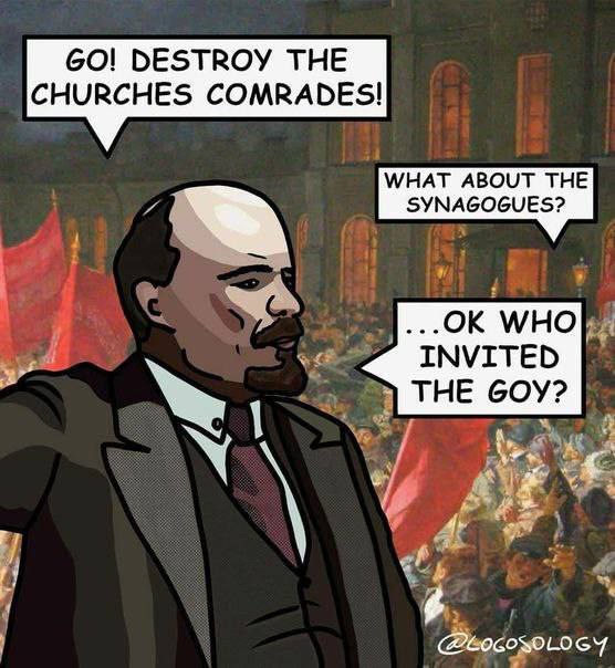 DESTROY THE CHURCHES COMRADES! WHAT ABOUT THE WHO INVITED THE GOY?