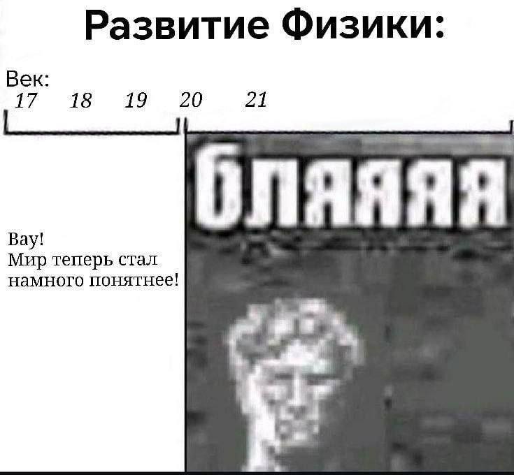Развитие Физики: Век: 17 18 20 бляяяя Вау! Мир теперь стал намного понятнее!