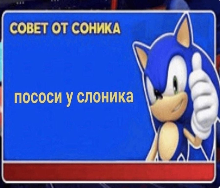 СОВЕТ ОТ СОНИКА А пососи у слоника
