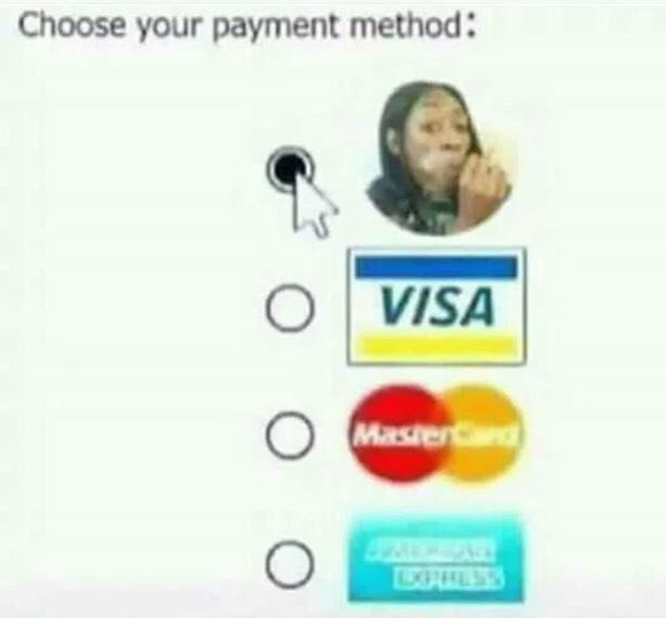 Choose your payment method: о