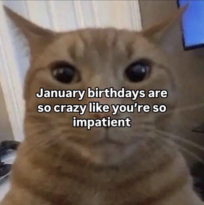 January birthdays are So Crazy like уои'ге so impatient