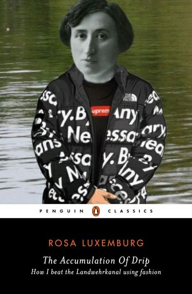 4 у К „4 PENGUIN ROSA LUXEMBURG The Accumulation Of Drip How I beat the Landwehrkanal using fashion