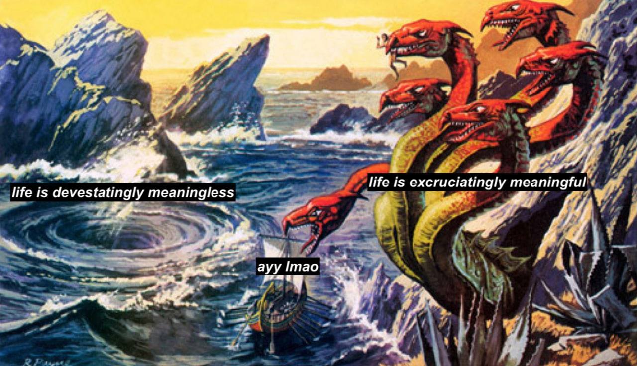 foo” life is excruciatingly life is devestatingly meaningless ауу ‘imao А
