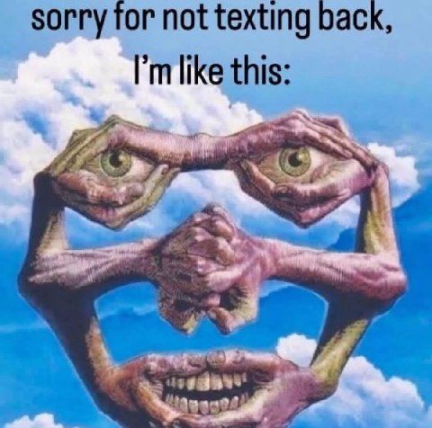 sorry for not texting back, like this: а
