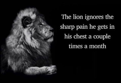 The Поп ignores the sharp pain he gets in his chest a couple times a month