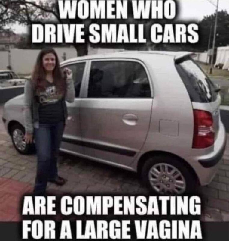 WOMEN DRIVE ARE COMPENSATING FOR A LARGE VAGINA