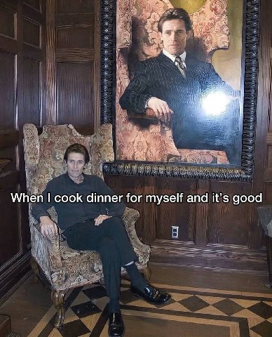Я When cook dinner for myself and it’s good