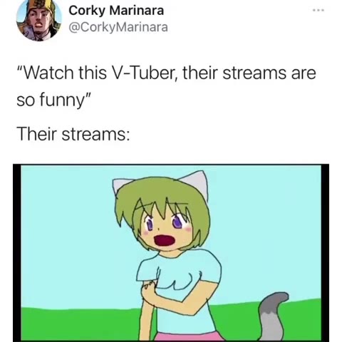 Corky Marinara “Watch this V-Tuber, their streams are